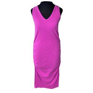 Sleeveless Pink Midi Tank Dress With Side Ruching By A New Day
